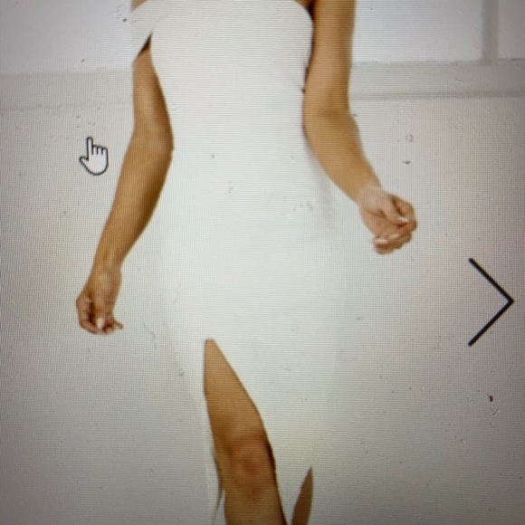 Cream one strap midi dress - Picture 2 of 6